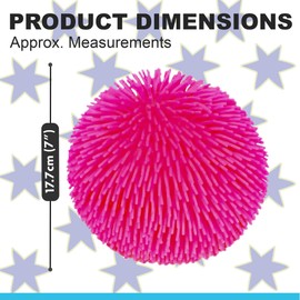 Giant Jiggly Puffer Ball - 7" Sensory Stress Ball, Squishy Fidget Toys for Children, 17cm Bouncing Ball, Colour Sent at Random (1)
