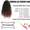 EFFGOCO 14 Inch Curl Goddess Faux Locs Crochet Hair for