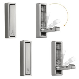 VOSEPO Folding Wall Hook, 4Pcs Foldable Coat Hooks Mounted, Heavy Duty Zinc Alloy No Rust Fold Up Hooks for Hanging Coat, Towel, Key, Hat, Bag, Jacket, Backpack (Brushed Nickel)