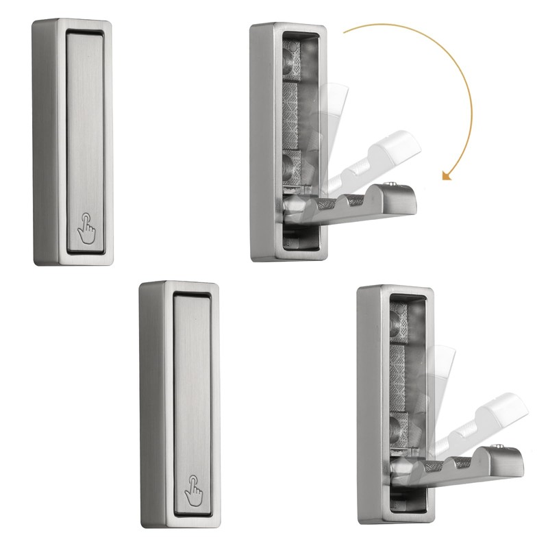 VOSEPO Folding Wall Hook, 4Pcs Foldable Coat Hooks Mounted, Heavy