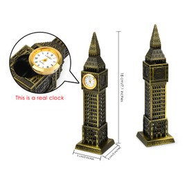 ds. distinctive Style Metallische Big-Ben-Tower-Modell-Statue-Dekoration (23,5 cm)