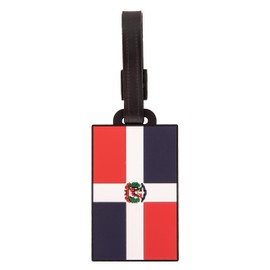 Desert Cactus Country of The Dominican Republic Flag Luggage Tag Bag (PVC Luggage Tag - Design A)
