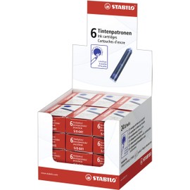 STABILO STABILO - Tintenpatronen zum Nachfüllen - Refill - blau (löschbar) - 24x 6er Pack