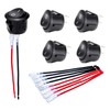 DaierTek ON Off Round Rocker Switches SPST 20mm Mini 12