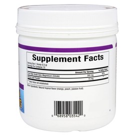 Stress-Relax Magnesium Citrate Drink Mix by Natural Factors, Restores Normal Levels of Magnesium & Balances Calcium Intake, Non-GMO, Tropical Flavor, 8.8 oz (75 servings)