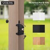 SANKINS Key Lockable Fence Gate Latch, 2 Sided Gate Lock
