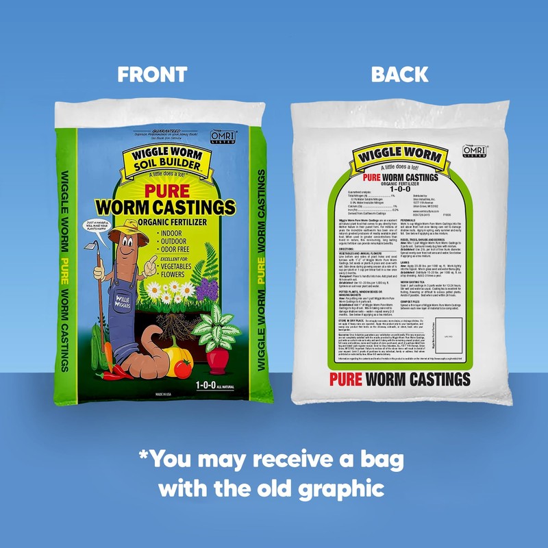 Wiggle Worm 100% Pure Organic Worm Castings - Organic Fertilizer