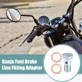 A ABSOPRO Pack of 12 M12 x 1.25 32 mm Length Motorcycle Hollow Screws Set Silver Tone