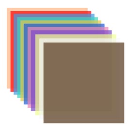 11 Colors/Set Transparent Gel Filter 30 * 30cm/ 12 * 12in Coloured Overlays Tinted Correction Gels Light Filters Plastic Sheets for LED Light Studio Flash Strobe DJ Light ALKOY