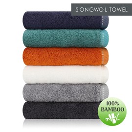 Songwol Towel Solid Bamboo Plain 200g Bamboo Yan 100% Hotel Towel, Teal 1 sheet / 송월타올 솔리드 뱀부무지 200g 뱀부얀100% 호텔수건, 청록1장