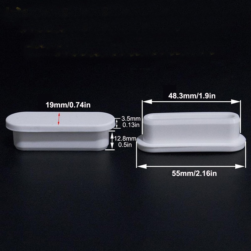 4-Pack Sink Oval Overflow Caps,Rubber Sink Overflow Hole Covers,Kitchen Bathroom