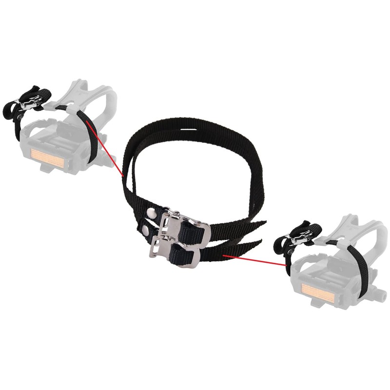 cyclingcolors 2x bike pedal straps with chrome clamps cycling fixie