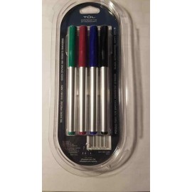 TuL Fine Liner Felt-Tip Pens, Fine Point, 1.0 mm,  Assorted Inks, 4 Pack
