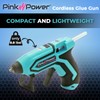 Pink Power Cordless Mini Hot Glue Gun with Stand -