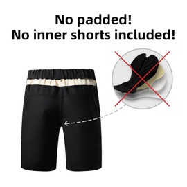 Santic Men's Cycling Shorts MTB Road Bike with Padded Panties for Men - Bottom, Not padded black