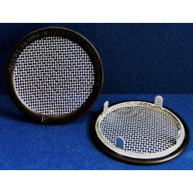 1" Round Open Screen Vent - tab Style - Black - Pkg of 6