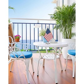 USA Miniature Desk Flag Set,8x5 Inch American US Small Flag With 12 Inch Bright Silver Flagpole, Deluxe Decorations For House Office Meeting Table