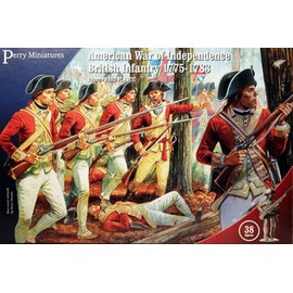 British Infantry American War of Independance 1775-1783 28mm 1:56 Hard Plastic Figures x 38 by Perry Miniatures