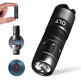 CLT Mini EDC Rechargeable Flashlight Magnetic Keychain, Snap on/off, 105 Lumen, Portable and Compact LED Keychain Flashlights - Durable Built-in Battery Ideal for Everyday Carry - Black