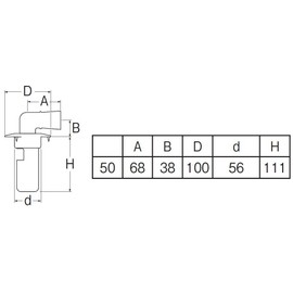 SANEI Washing Machine Drain Trap for VU Pipe Nominal 50 H550-50