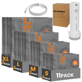 Travel Vacuum Bags with Cordless Pump, Reusable 11-Pack 4 Sizes for 20-28in