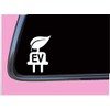 Ev Leaf Plug sticker Decal TP 944 6" electric vehicle
