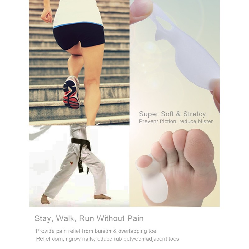 Povihome Pinky Toe Splint Protector Gel Little Toe Separator Guards