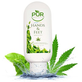 PUR ORGANICS Hands & Feet Cream Certified Organic Cold pressed Hempseed oil, Green Tea Extracts Vegan & Natural moisturizing infusion for dry skin 177ml