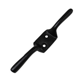 Secure Fix Direct Black or Galvanised Cleat Hook 3" - 6" (Washing Line Blind Cord Tie Back Trailer Rope) (Black, 6")