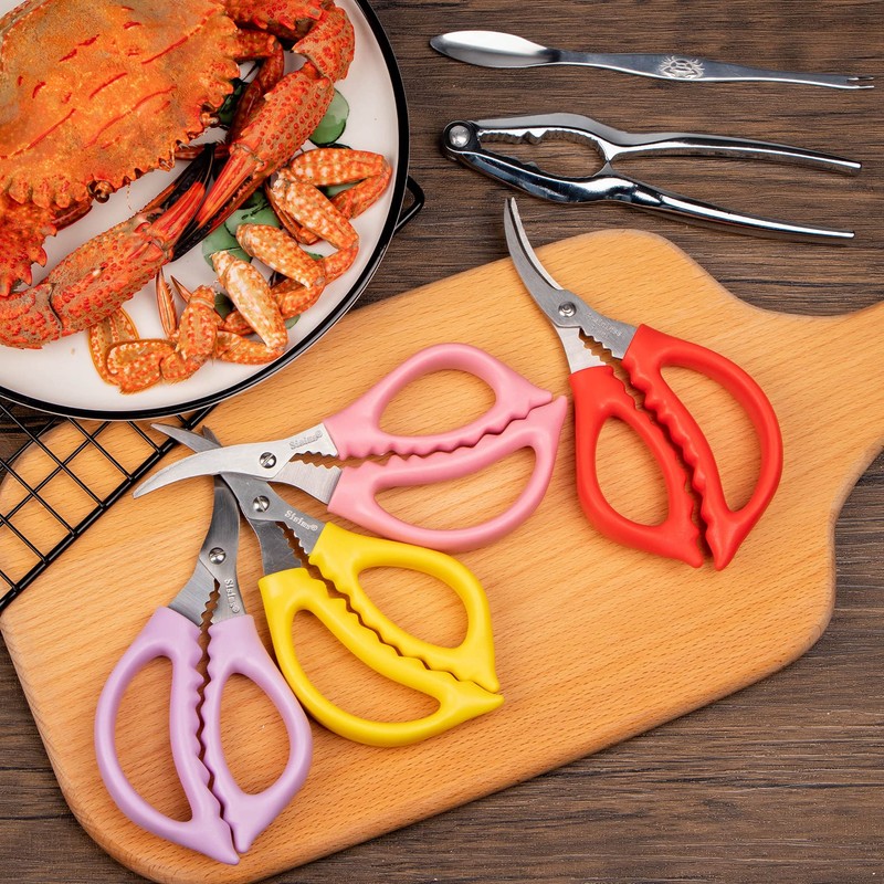 6-piece crab crackers, crab leg scissors -king crab legs scissors-Seafood