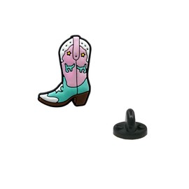 Cowgirl Boot Apparel Pin Badge Pin Lapel Pin Unisex Yazzle Dazzle Cow Pig Sheep Farm Barn Cowboy Cowgirl Saddle Hat Boots Cactus Range Bull Steer Spurs Bridle Yeehaw Howdy Horseback Set of 2