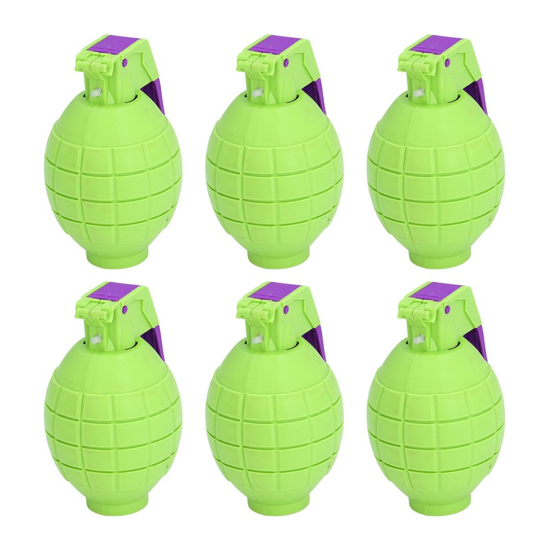 6pcs Kids Toy Hand Grenades Pretend Role Play Plastic Grenades