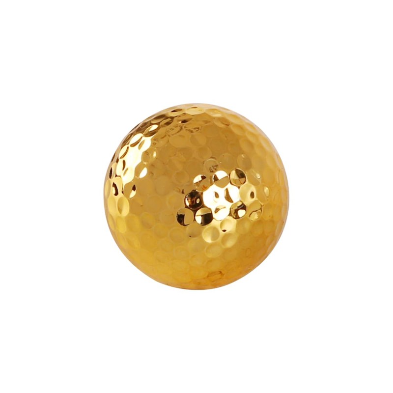 Laroal 4 Pcs Golden Golf Ball, Practice Balls Gold Plating