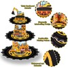 NatNarr 2 Pack Construction Theme Cupcake Stand Construction Party Decorations