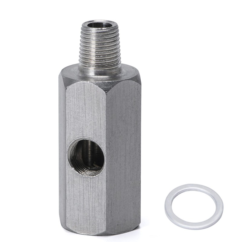 1/8'' BSPT Oil Pressure Sensor Sendor Tee Adapter to 1/8