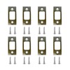 8 PCS 1" X 2-1/4" Deadbolt Strike Plate, Stainless Steel