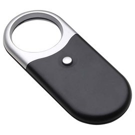 3X Small Magnifier Light for Kids/Senior, Pocket Magnifier for Reading/Close Work,Magnify Glass,Replaceable Battery (Black)