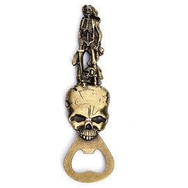 LSJ ORIGINAL Beer Bottle Opener Female Pirate with Skull，Cool Bottle Opener for Bar Tool, Soda and Beer Cap Remover, Cool & Fun Gadget
