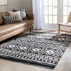 Well Woven Maya Nokomis Grey Moroccan Trellis Diamond Pattern High-Low
