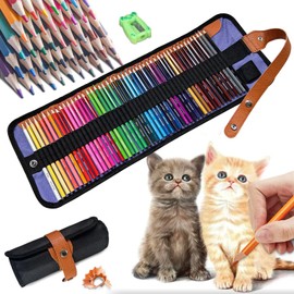 RUISTLI-50 PCS-Lapices de Colores Profesionales,Lapices Dibujo de Arte Kit,Kit de Dibujo para Ninos,Adolescentes,Amantes de La Pintura