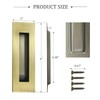 senharvest Pocket Door Pull and Edge Pull Antique Brass Set,