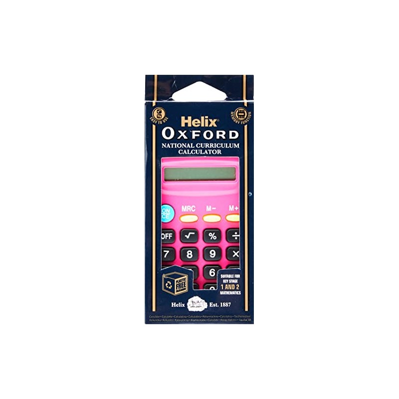 Helix Oxford Basic Calculator - Pink