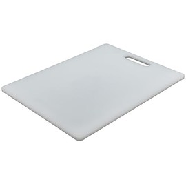15" x 20" White Plastic Cutting Board w/Handle, Each