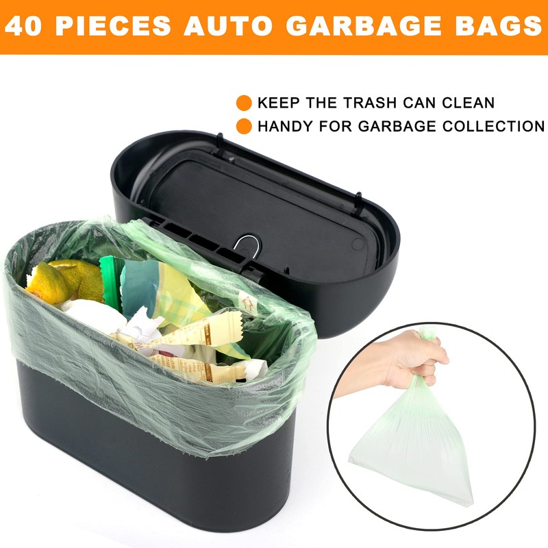 Einesin Car Trash Can, Mini Car Organizer Bin with Lid