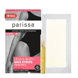 Parissa Legs & Body Wax Strips Kit Value Pack for Body Hair Removal | Waxing Kit for Women | Ready-to-Use Large Wax Strips for At-Home Hair Removal