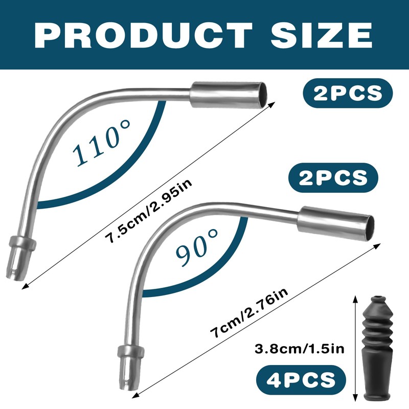 Bike V Brake Noodle Cable Guide Pipe Set, with 4