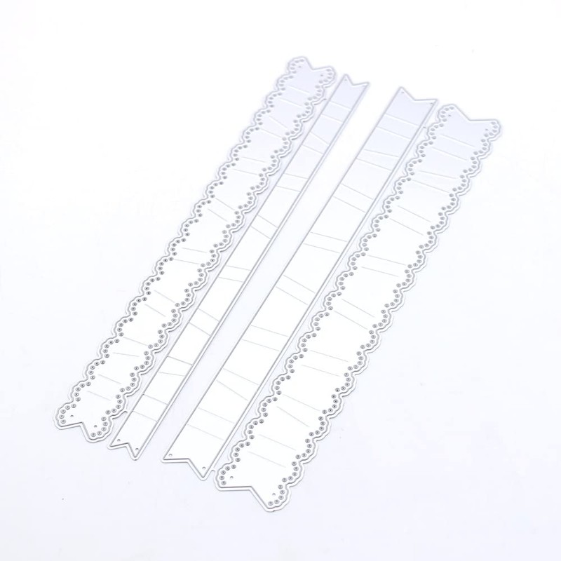 KSCRAFT Shabby Chic Ruffles Metal Cutting Dies Stencils for DIY