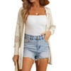 SECRETEYARD Womens Crochet Cardigan Sweater Summer Boho Long Sleeve Lightweight