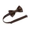 HISDERN Bow Tie Adjustable Brown Bow Ties for Men Pre-Tied