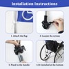 Wheelchairs Safety Flag with 5.3ft Retractable Flagpole and Sturdy Clamp,